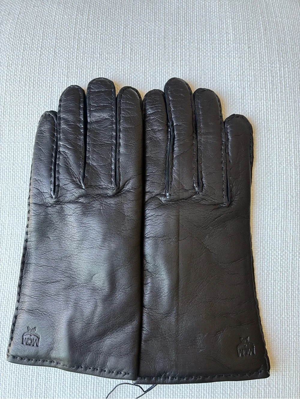 *NWT* MCM Size 6½ Genuine Leather Cashmere Gloves | Made in Italy